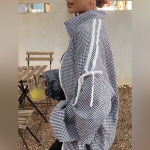 Black and White Gingham Jacket